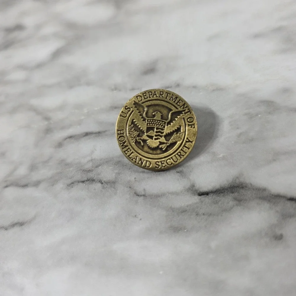 U.S. Department Of Homeland Security Lapel Pin with Tom Ridge engraving